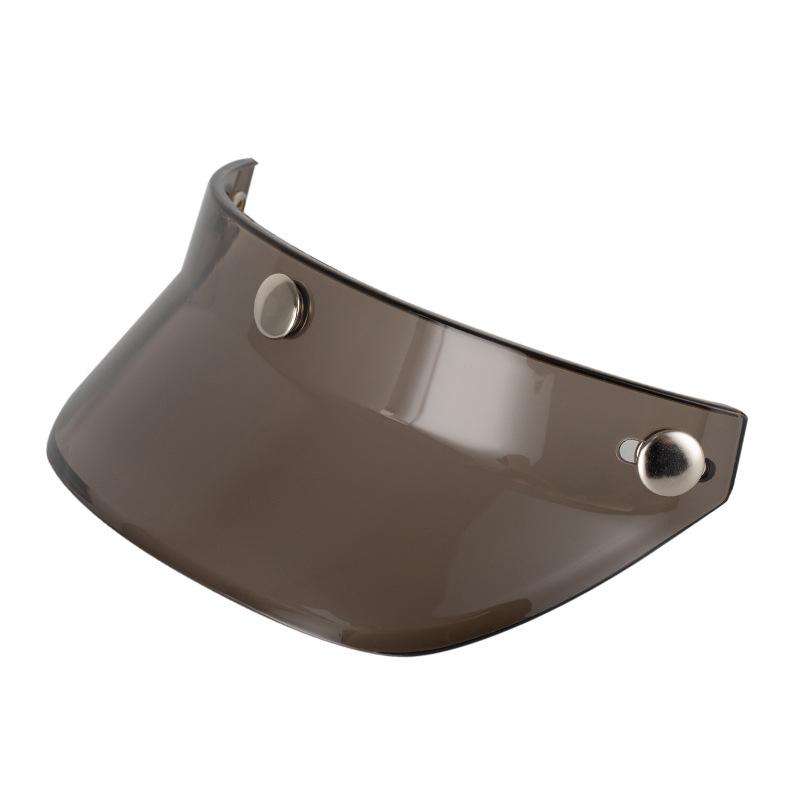 Motorcycle Helmet Brim Retro 3-Button Helmet Visor Sunshade Protection Half Helmet Hat Brim(Light Te