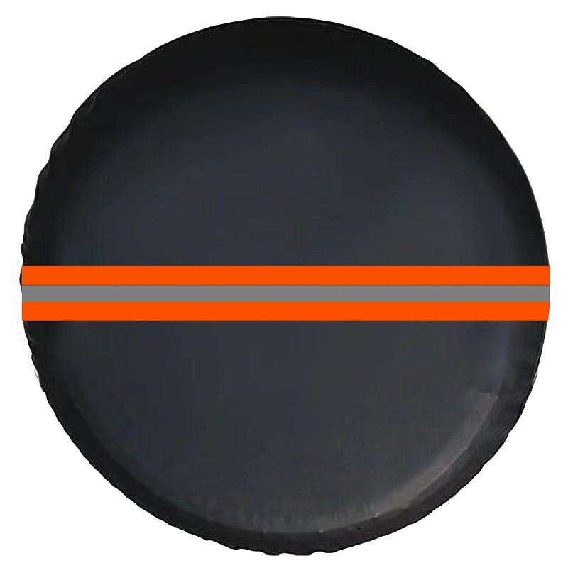 14inch Thickened Imitation Leather Car Tire Protector Spare Tire Cover With Reflective Stripes(FG-2