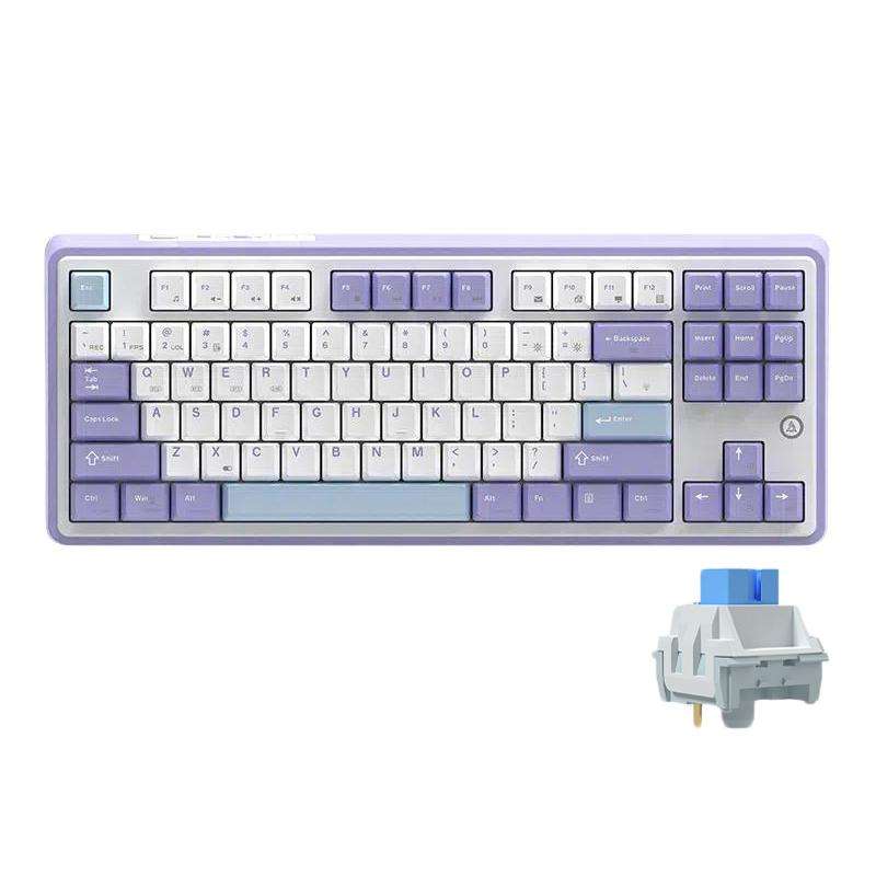 Ajazz AK870 Wireless Bluetooth Tri-mode Mechanical Keyboard RGB DIY Custom Hot Swap Gaming Keyboard,