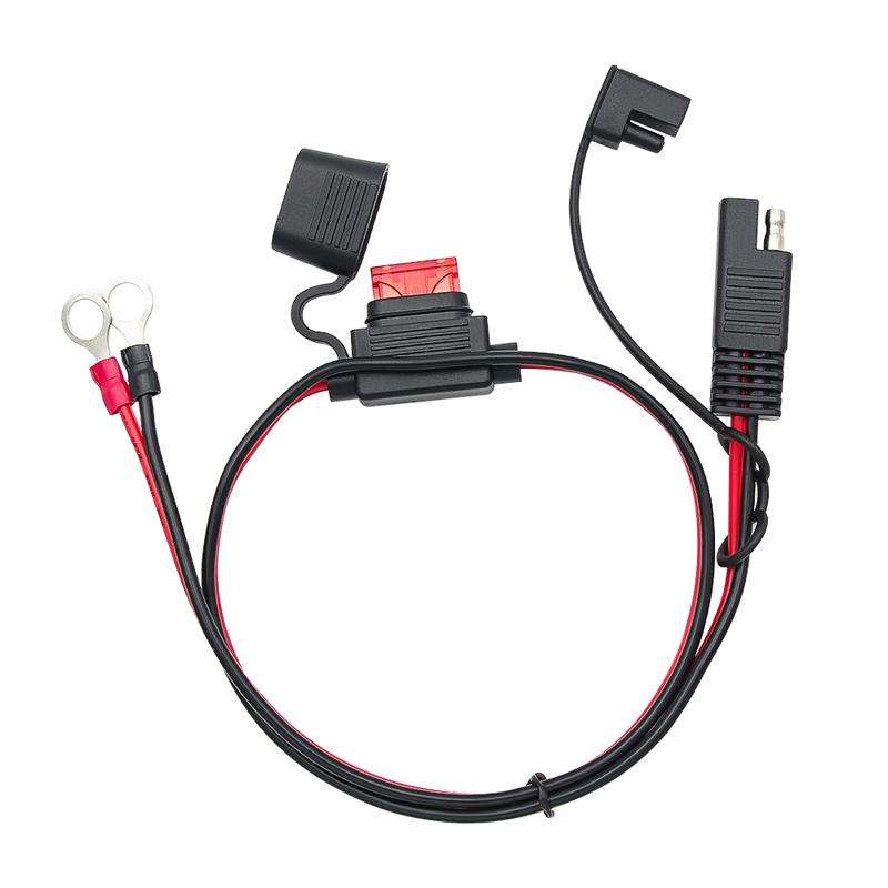 60cm O-Terminal to SAE Power Cable With Fuse Battery Charger Extension Adapter Wire