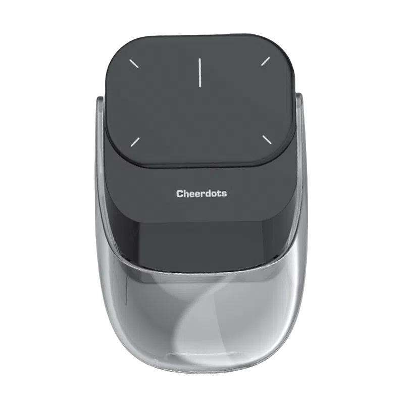 Cheerdots 2 Smart Magnetic Split Air Mouse Wireless Charging Bluetooth Dual Mode Mouse, Color: Black