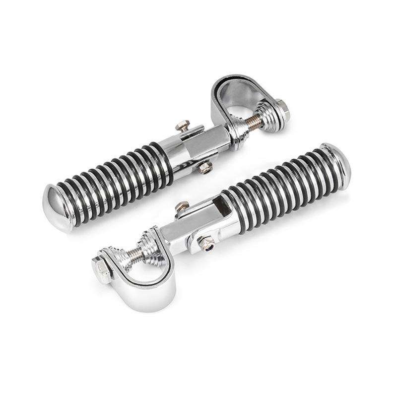 For Harley Motorcycle Modification Collapsible Footpegs Foot Guard Spike Mounted Pedals(Electroplati