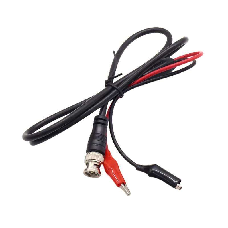 BNC Male To 2 Crocodile Clip Oscilloscope Probe Cable Q9 Signal Test Cable, Length: 1m