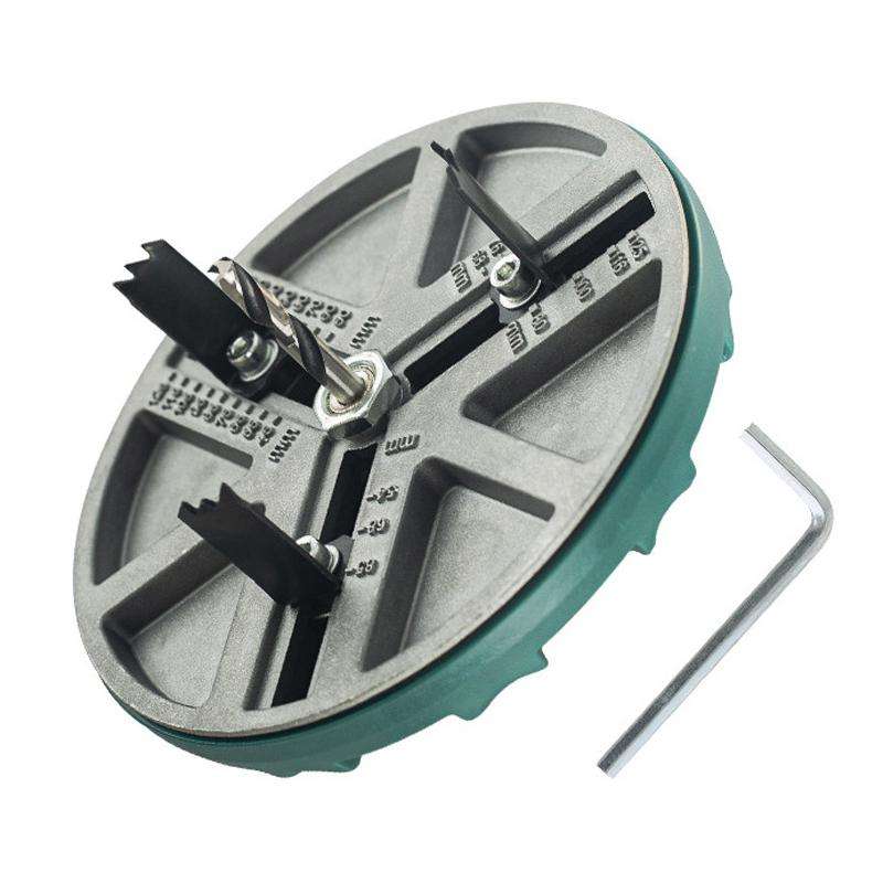 Woodworking Multi-Function Adjustable Hole Opener Gypsum Board Plastic Hole Punching Tool(Box Packag