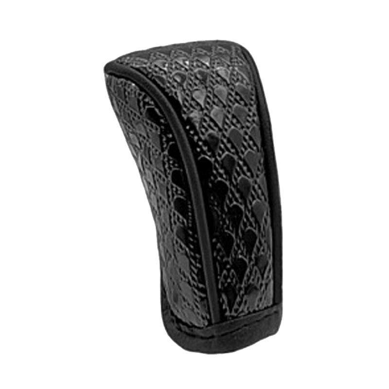 Peacock Pattern Leather Car Gear Shift Protective Cover(Zipper Type Manual Gear)