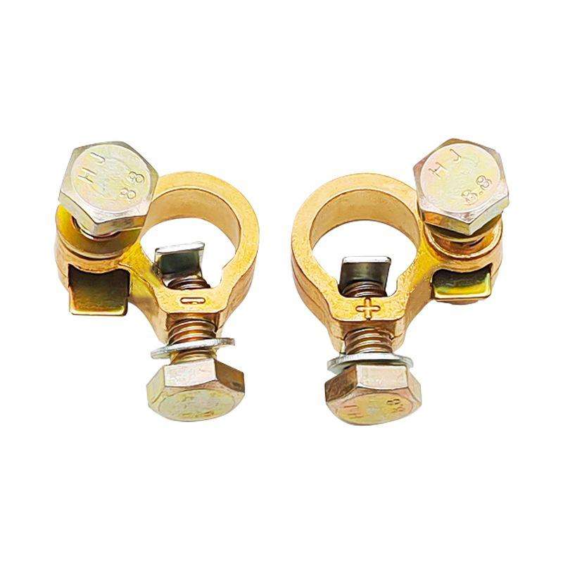 1pair Thickened Copper Battery Clip Automotive Battery Stake Multi-Function Connector