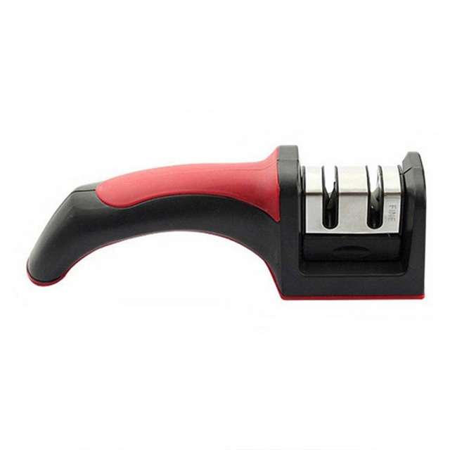 Ceramics Knife Sharpener with Square Handle(Red)