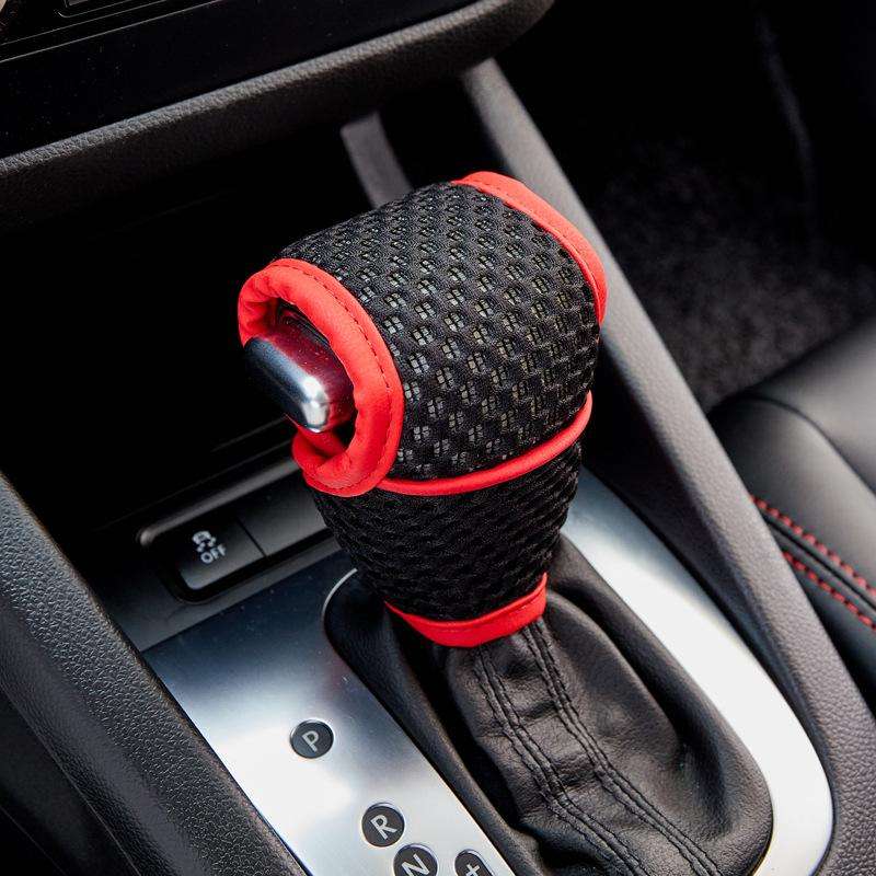 Universal Car Gearshift Cover Interior Accessories, Color: T-type Black Red
