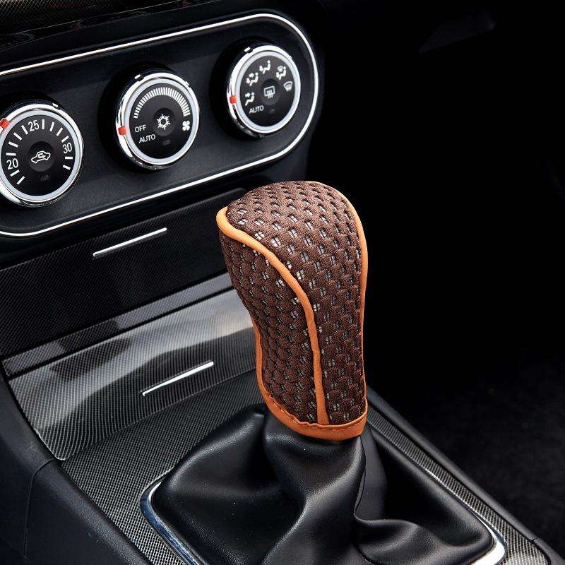 Universal Car Gearshift Cover Interior Accessories, Color: Manual Transmission Brown