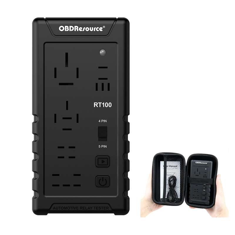 OBDResource 12V Automotive Relay Tester, Model: RT100 With Storage Bag