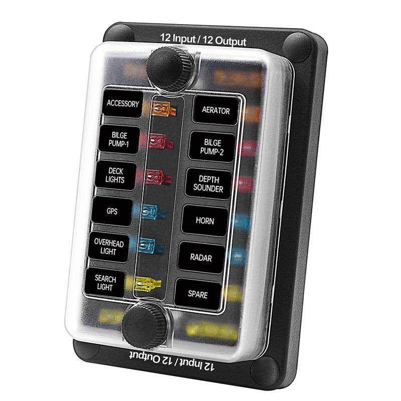 One In And One Out 12-Way Fuse Box LED Indicator With Sticker(ZH-1704B2)