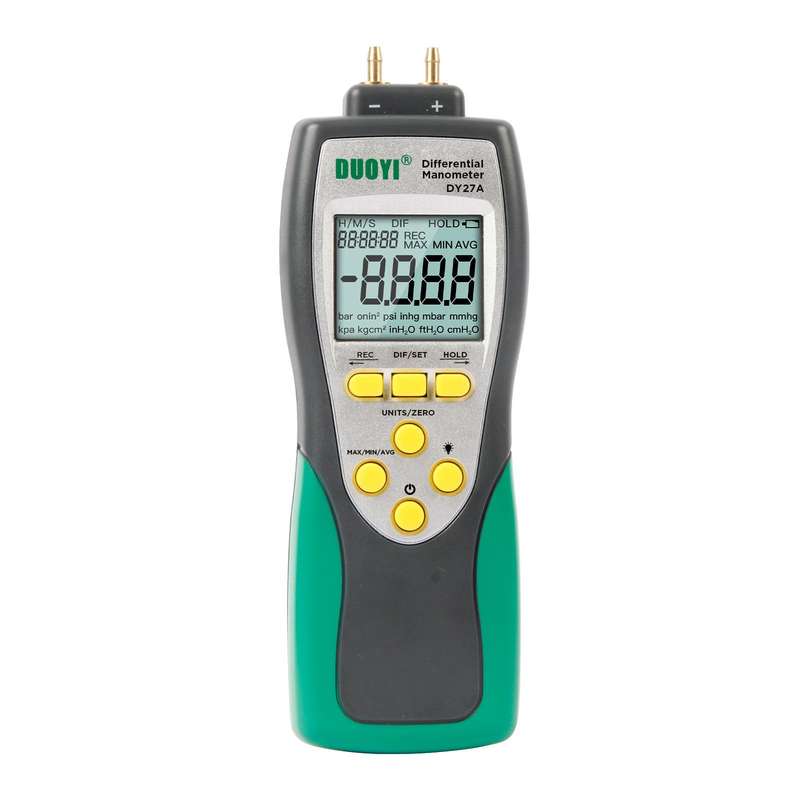 DUOYI Digital Brake Vacuum Pump Measuring Gauge Differential Pressure Gauge(DY27A English)
