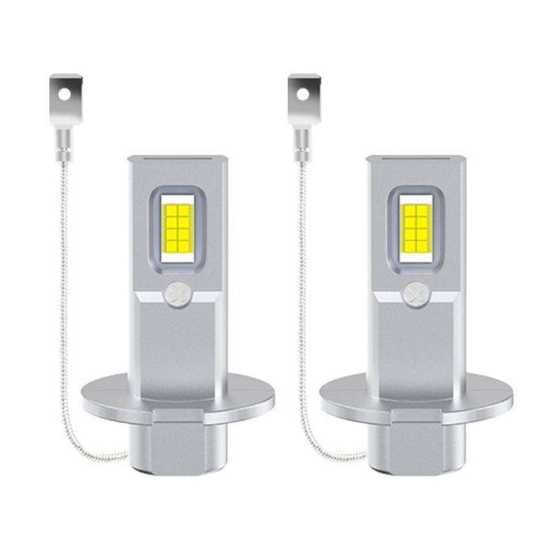 2pcs Mini 1:1 Direct Plug Car LED Headlight Bulb, Specifications: H3(White Light)