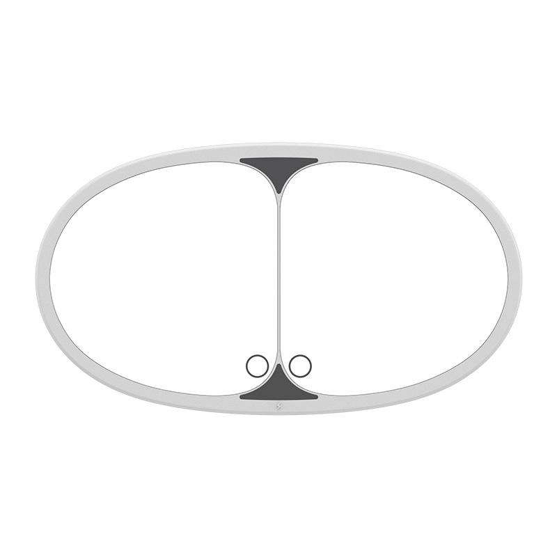 Car Sun Visor LED Touch Light Magnifying Makeup Mirror(White)