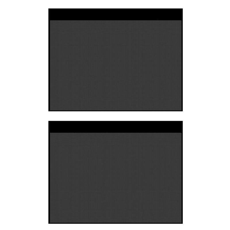 1pair Suction Cup Car Side Window Sunshade Mesh Summer Sunshade Curtains(Black)