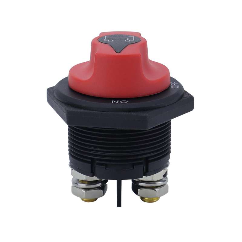 200A DC Brass Conductive RV Yacht Leak-proof Battery Switch(Black Without OUT Style 1 Non-removable)