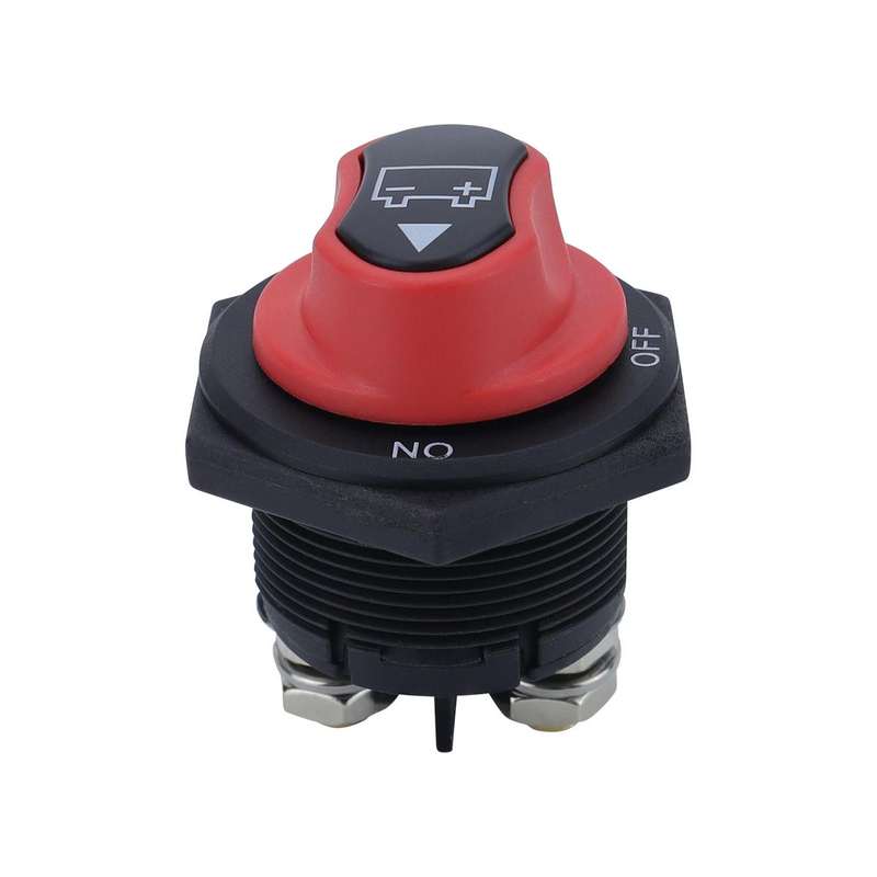 200A DC Brass Conductive RV Yacht Leak-proof Battery Switch(Black Without OUT Style 2 Non-removable)