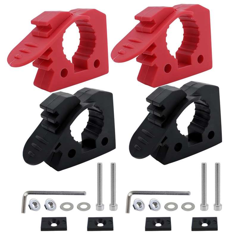 Car Quick-Fix Adjustable Rubber Clip Installation Clamp, Specification: 2 Red 2 Black
