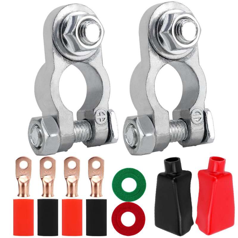 M8 RV Yacht Battery Zinc Alloy Battery Terminal Wiring Clip, Specification: 2x5/16 inch