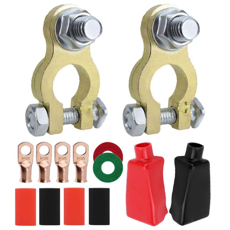 M10 RV Yacht Battery Zinc Alloy Battery Terminal Wiring Clip, Specifications: Set 1