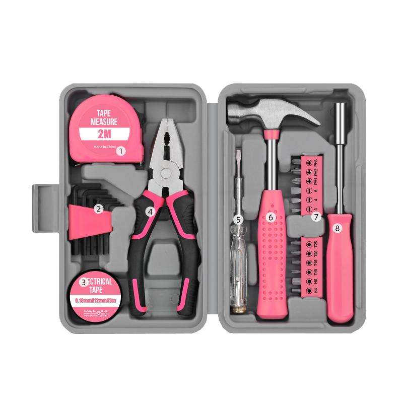 Multifunctional Home Hardware Tools Repair Hand Toolbox Combination Set, Style: 24pcs /Set Pliers Up