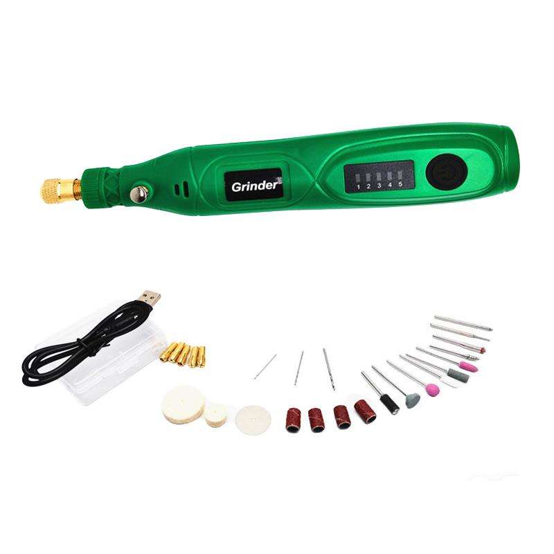 26pcs /Set 5-speed Mini Electric Grinder Micro Drill Metal Glass Ceramic Grinding Carving Cutting An