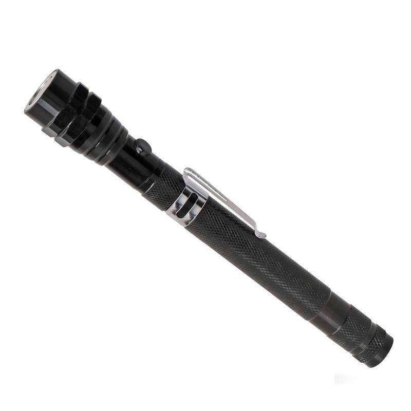 170mm-565mm 3LEDs Light Bendable Telescopic Multifunctional Picker Auto Repair Screw Tool(Black)
