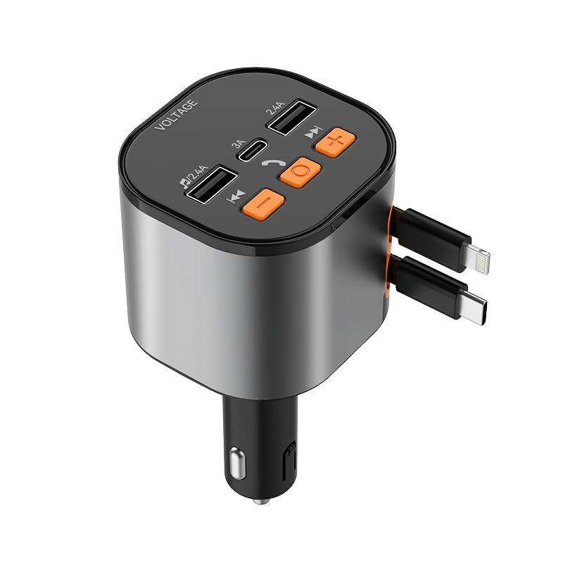 Multifunctional PD Bluetooth-Compatible USB Cigarette Lighter Car Fast Charging(8 Pin+TYPE-C)