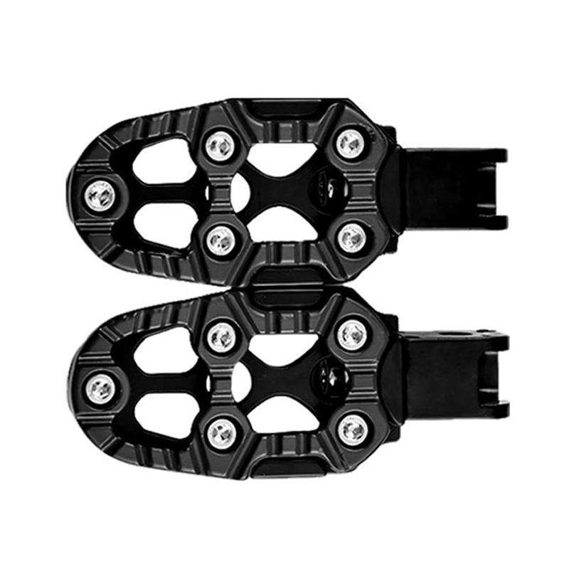 JT-001-1 CNC Aluminum Alloy Wear-resistant and Non-slip Pedals Universal Rear Pedals(Black)
