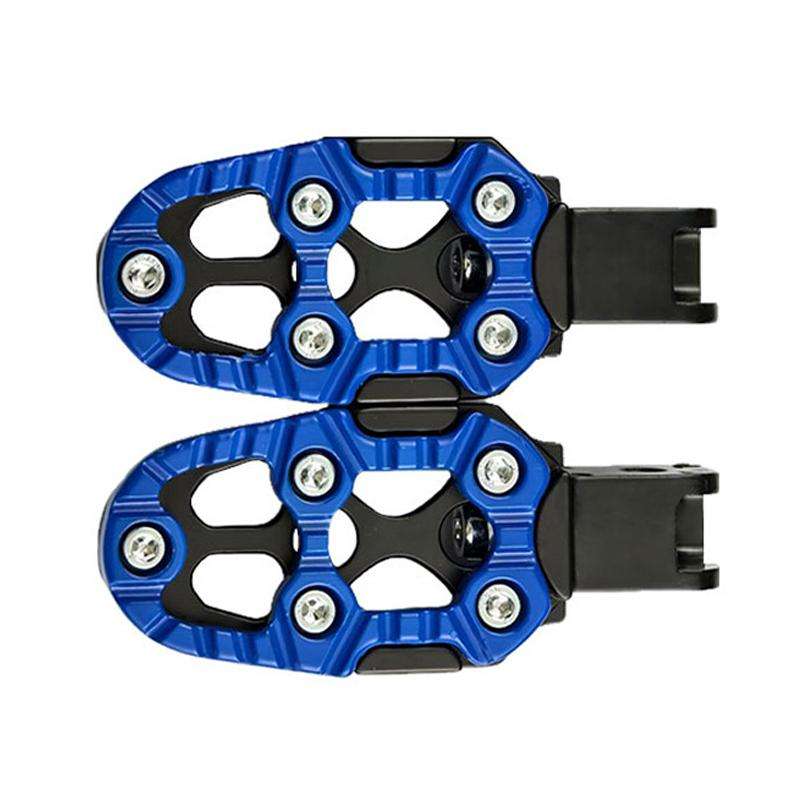 JT-001-1 CNC Aluminum Alloy Wear-resistant and Non-slip Pedals Universal Rear Pedals(Blue)