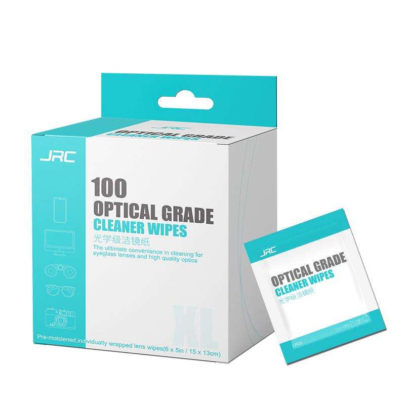 JRC F502 100pcs /Box Cleaning Glasses Paper Cell Phone Screen Cleaning Portable Alcohol Kit