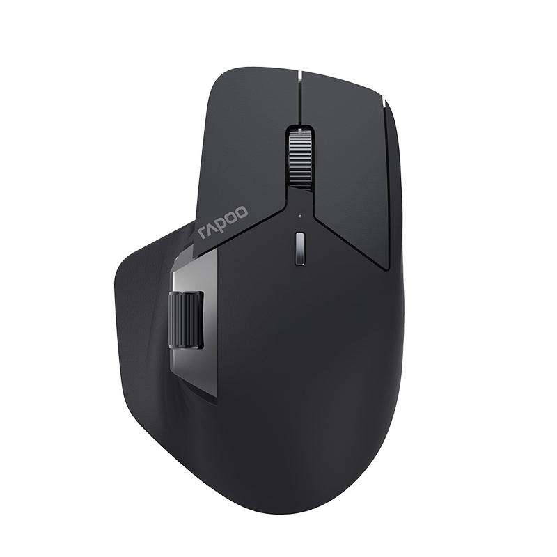 Rapoo Wireless Triple Mode Mice Ergonomic Desktop Laptop Business Office Mouse, Color: MT760mini Bla