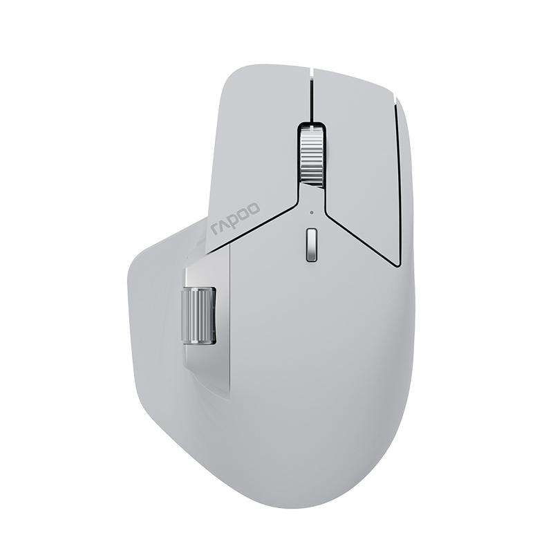 Rapoo Wireless Triple Mode Mice Ergonomic Desktop Laptop Business Office Mouse, Color: MT760mini Gra