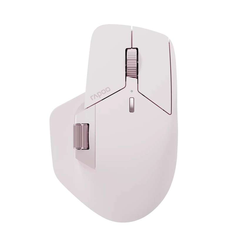 Rapoo Wireless Triple Mode Mice Ergonomic Desktop Laptop Business Office Mouse, Color: MT760 Pink