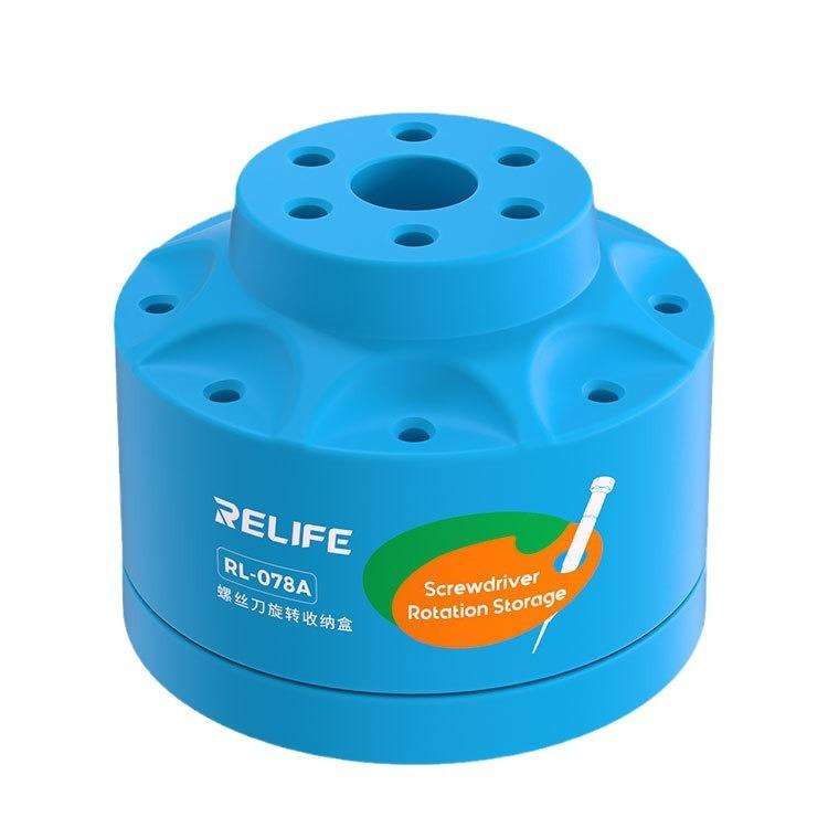 RELIFE RL-078A Screwdriver Rotating Storage Box Mobile Phone Repair Screwdriver Bit Storage Box