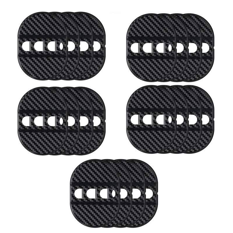 5sets Door Latch Protector Plastic Door Latch Cover Shock Absorbing Noise Reducing Soundproofing Adh