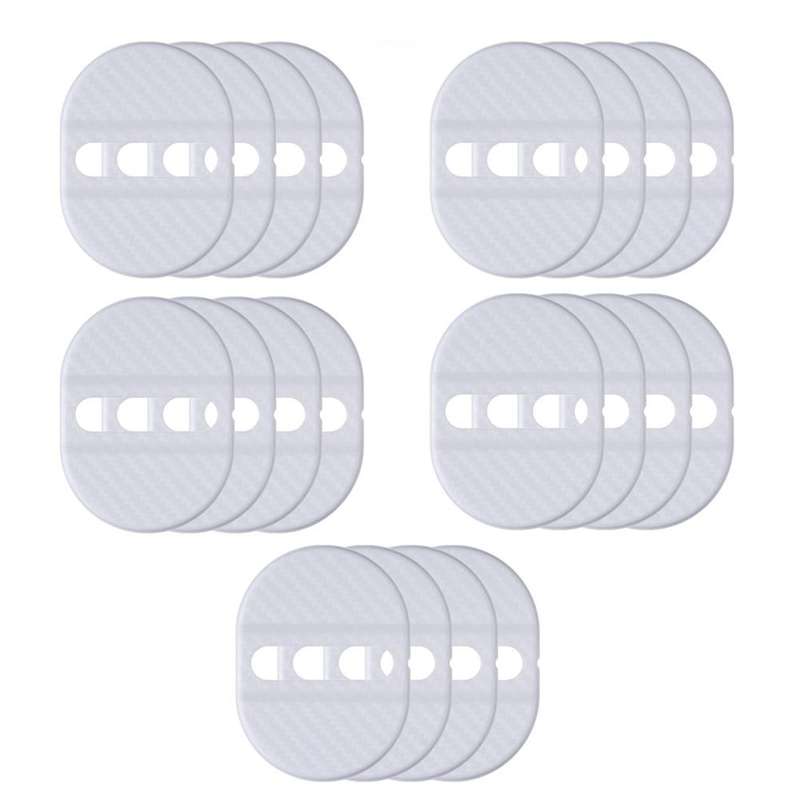 5sets Door Latch Protector Plastic Door Latch Cover Shock Absorbing Noise Reducing Soundproofing Adh