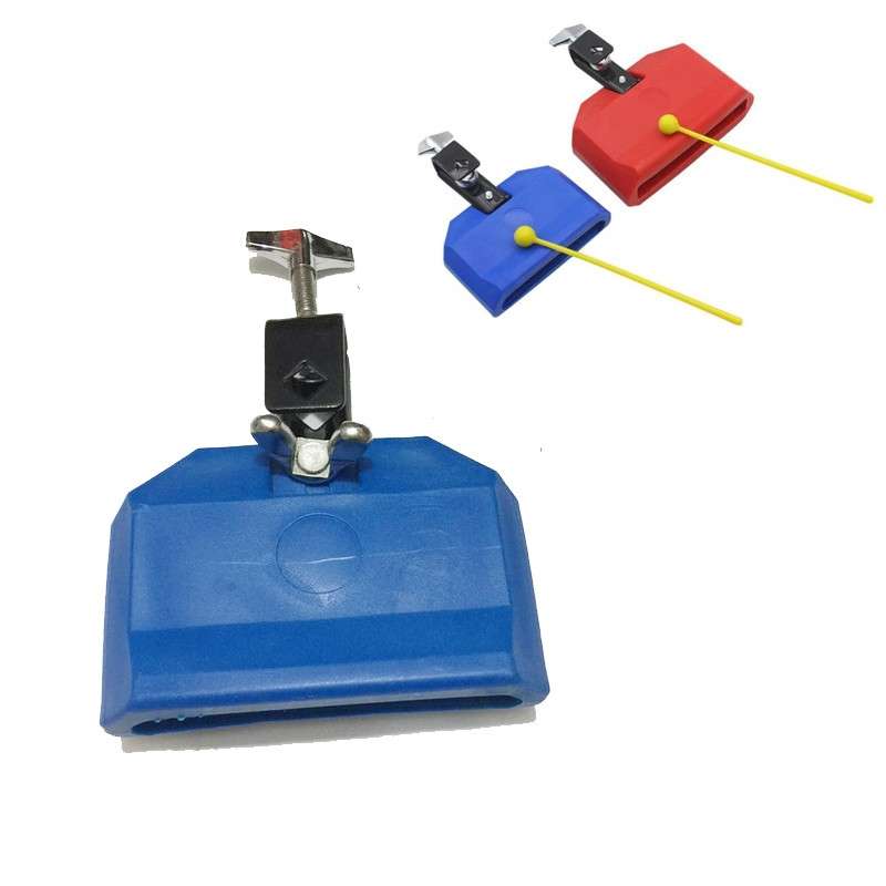Plastic Cowbell Drum Kindergarten Teaching Aid Percussion(Red Large)