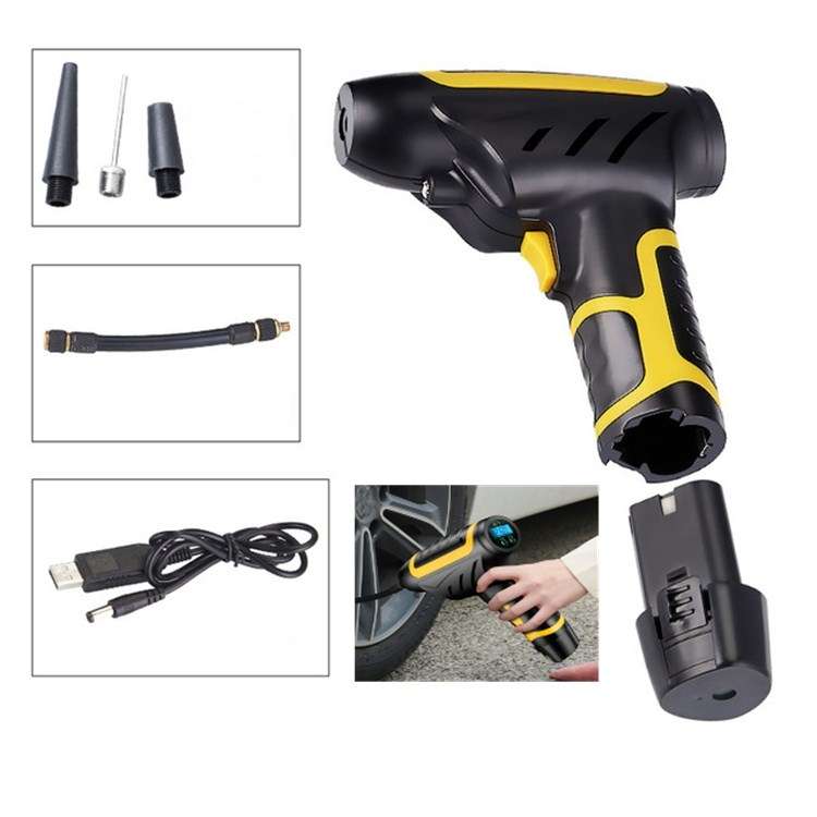 Vehicle-mounted Air Pump With Lamp And Handheld Intelligent Digital Display Charging Air Pump, Style