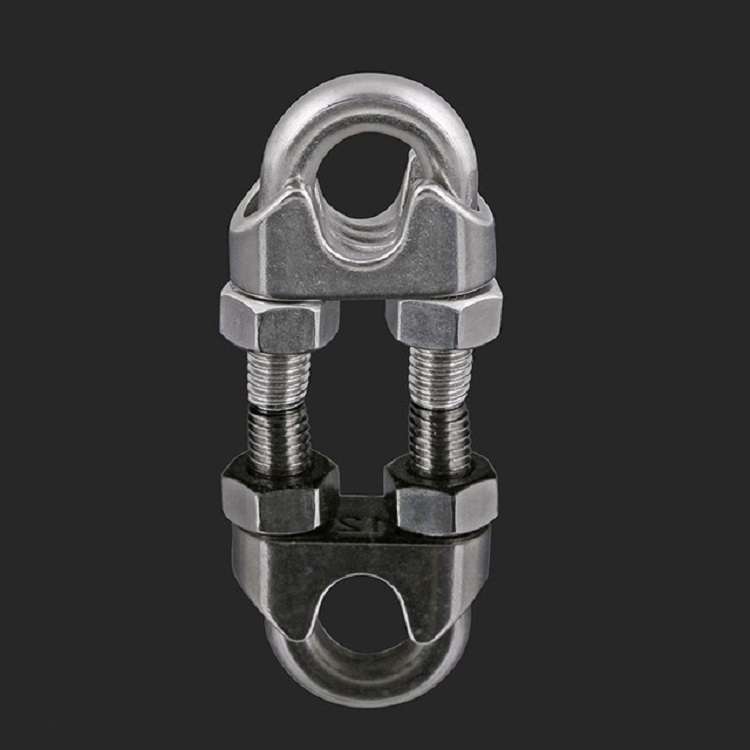 2 PCS Stainless Steel Clip U-shaped Wire Rope Card Head Rope Wire Rope Rolling Head Buckle, Specific