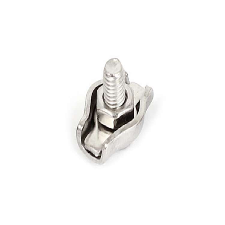 304 Stainless Steel Plate Single Clip Double Clamp Wire Rope Clamp, Specification:M10, Style:Single
