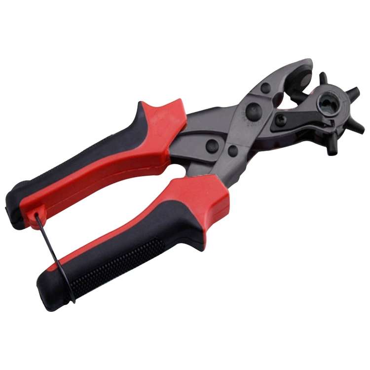 Multifunctional Belt Hole Puncher with 6 Holes Leather Hole Punch for Leather Belts Cards Paper Fabr