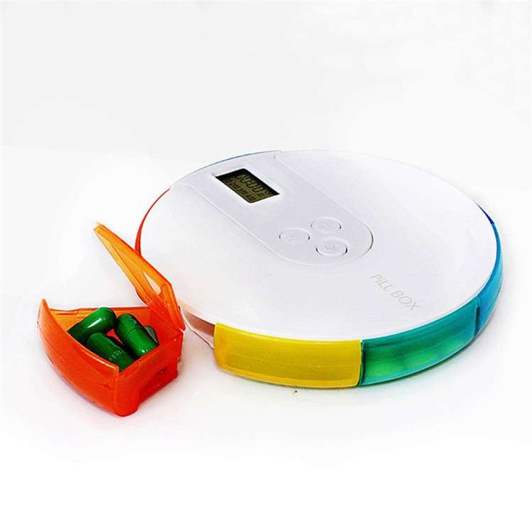 One Week Portable Timing Smart Pill Boxes Elder Reminding Electronic Medicine Box(Sky Blue)