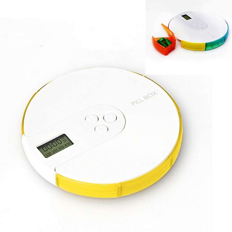 One Week Portable Timing Smart Pill Boxes Elder Reminding Electronic Medicine Box(Sky Blue)