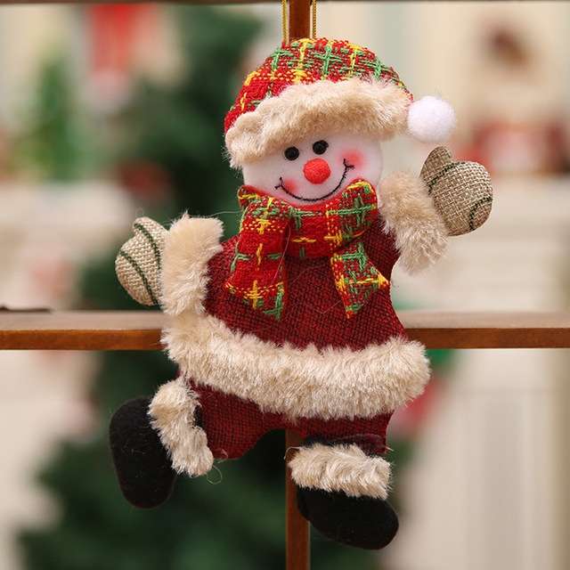 Christmas Ornaments Gift Santa Claus Snowman Dancing Pendant Tree Toy Doll Hang Decorations( Santa C