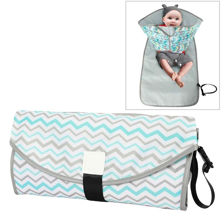 Baby Changing Diaper Pad Portable Folding Waterproof Nursing Pad, Size:One size(Yellow geometry)