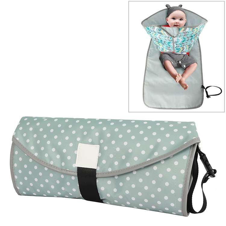 Baby Changing Diaper Pad Portable Folding Waterproof Nursing Pad, Size:One size(Yellow geometry)