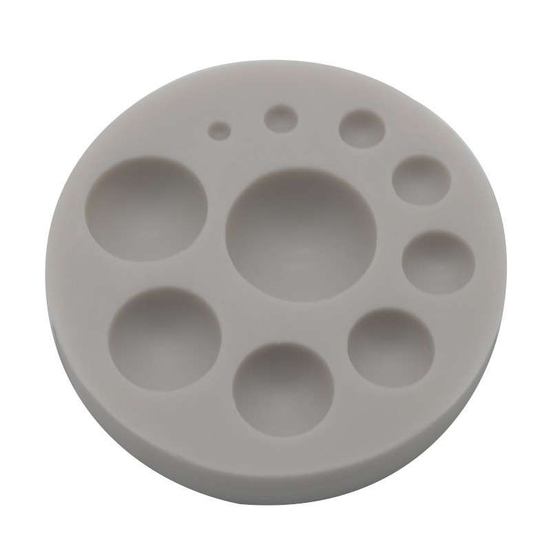 Round Silicone Fondant Cake Mold DIY Baking Decoration Chocolate Tool(Grey)