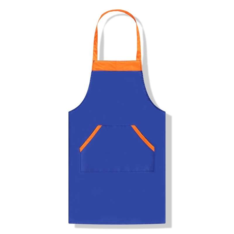 Solid Color Polyester Home Apron Antifouling Simple Adult Apron(Coffee)