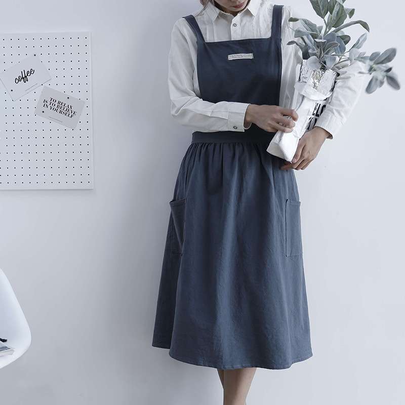 Cotton Simple Home Woman Apron(Oat)